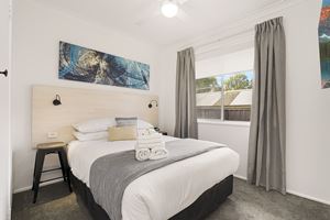 The Second Bedroom at Adamstown Short Stay Apartments.
